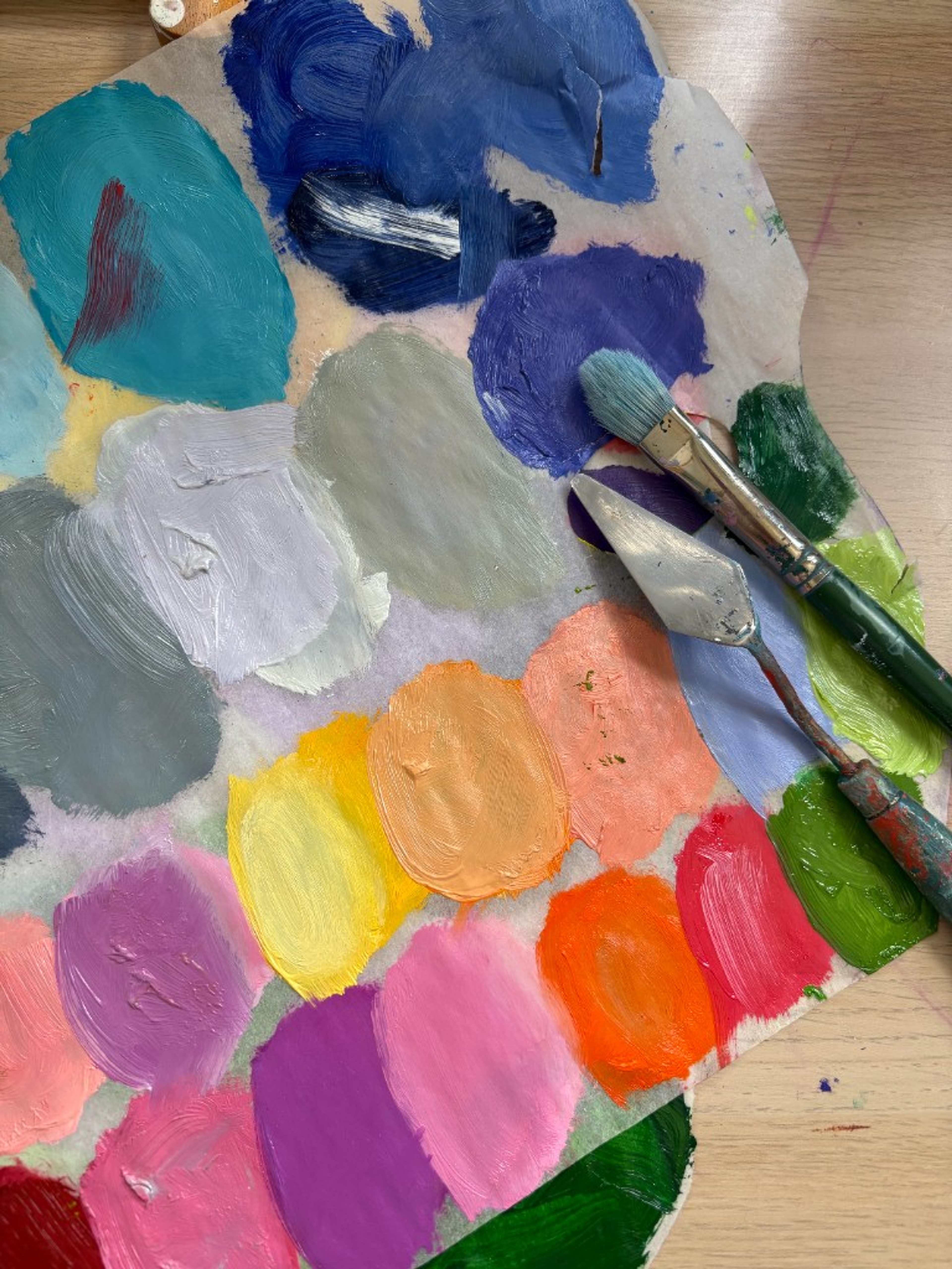 Colour mixed in the studio