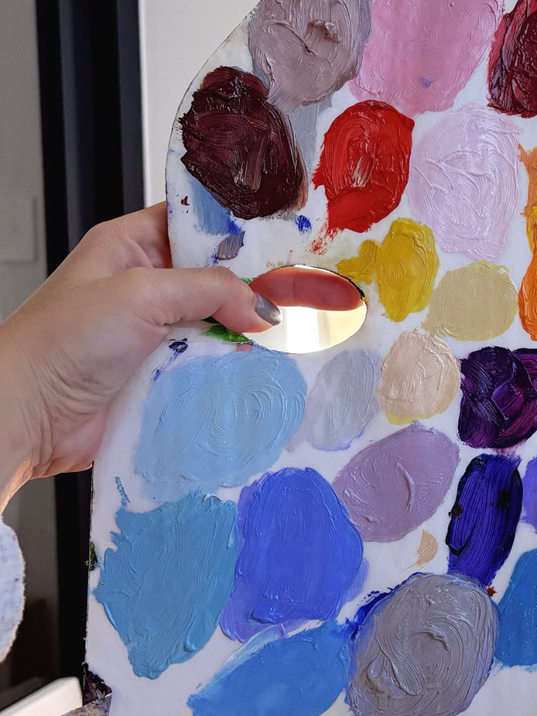 Palette in the studio