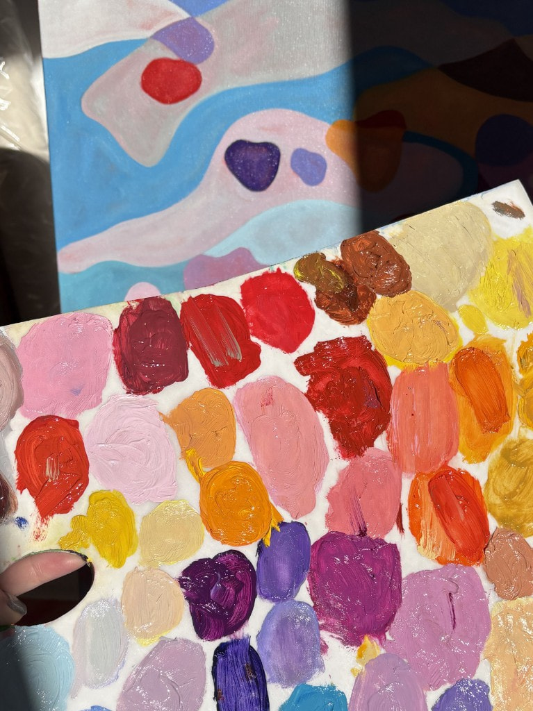 Palette and Floating away in the studio