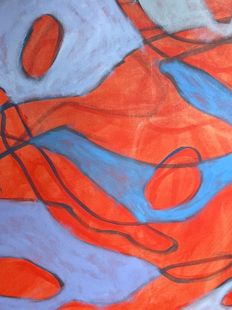 Detail of colour on Swimmers